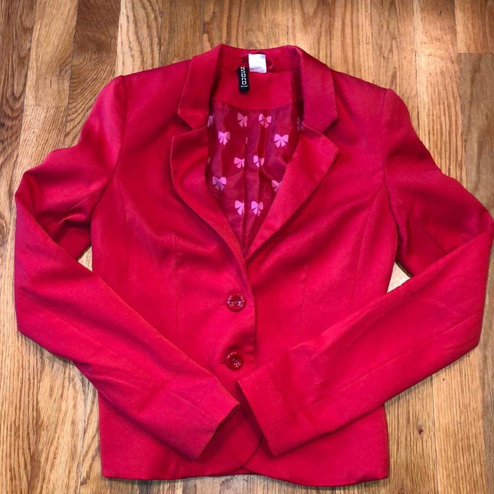 Women’s red blazer